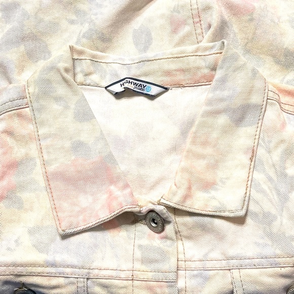 Tie Dye Jean Floral Vest - Denim Cropped Vest Size 3X. EUC - Picture 2 of 16